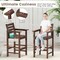 Set of 2 Patio HDPE Adirondack Bar Chairs with Wide Armrests and Inclined Backrest Perfect for Outdoor Use
